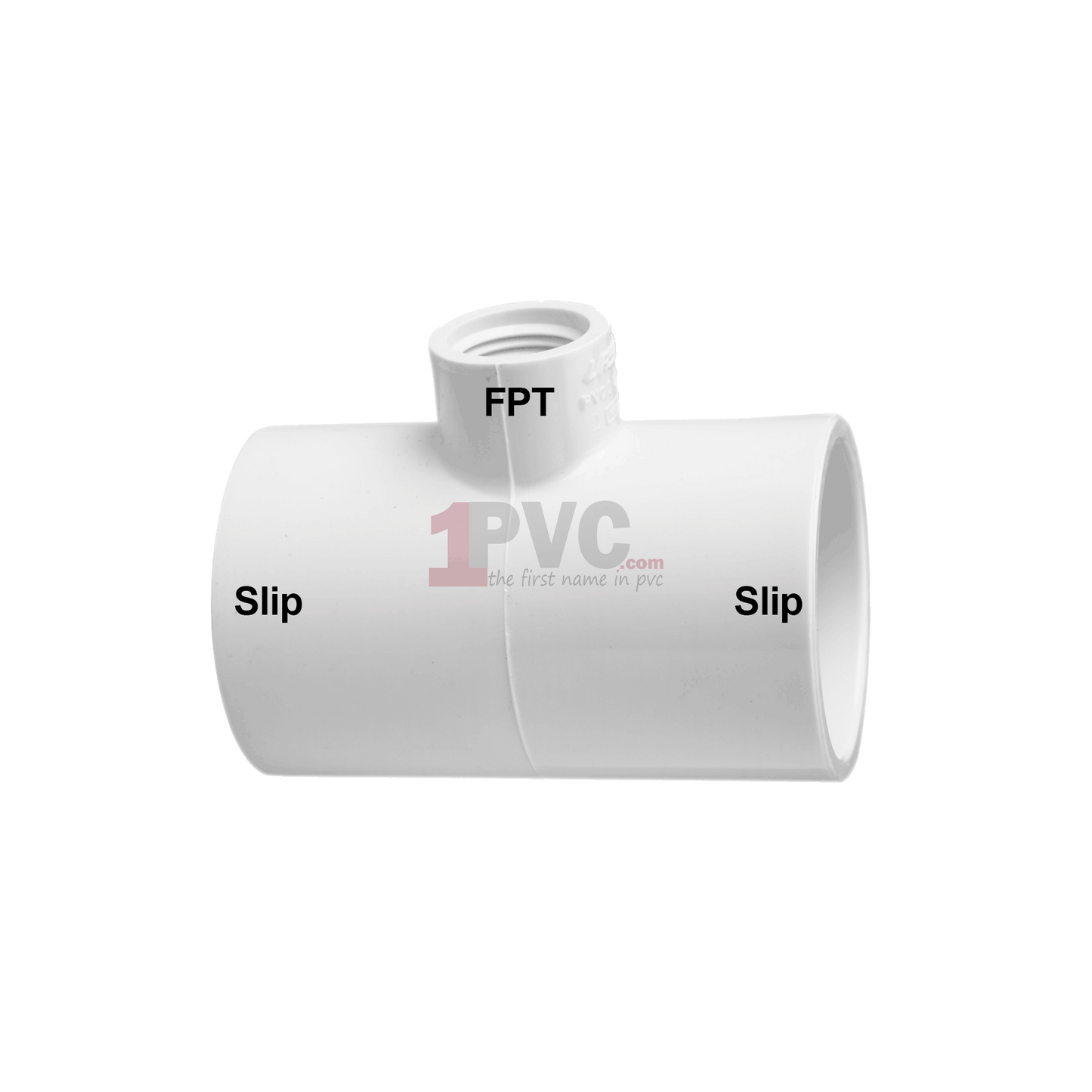 PVC 40 Reducing Tee (Slip x Slip x FPT)