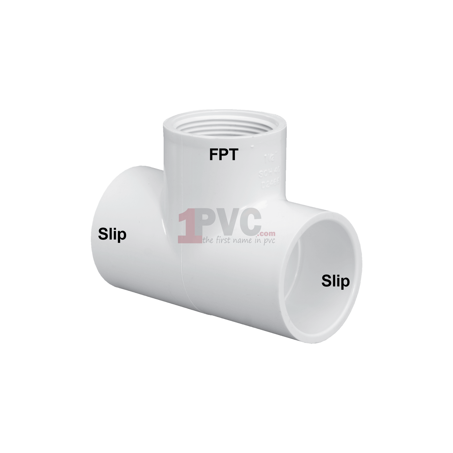 PVC 40 Tee (Slip x Slip x FPT)