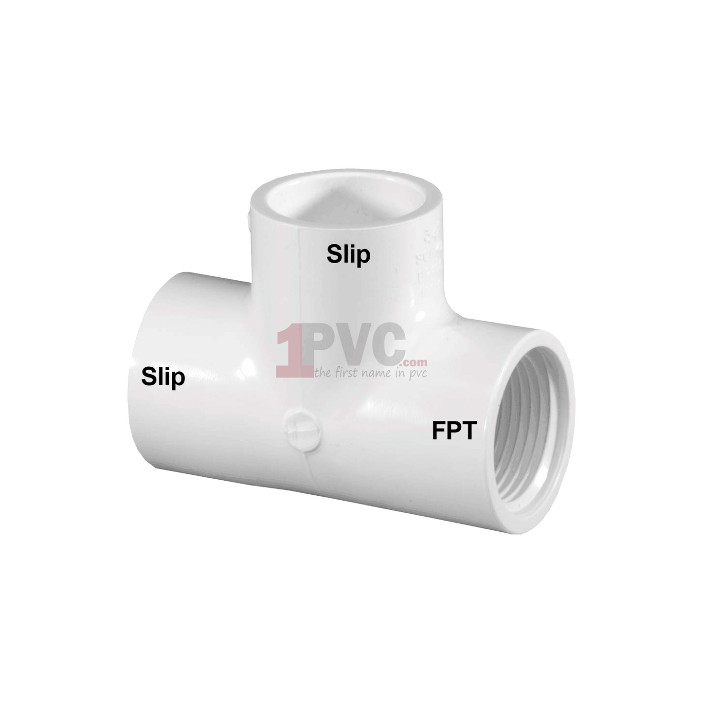 PVC 40 Tee (Slip x FPT x Slip)