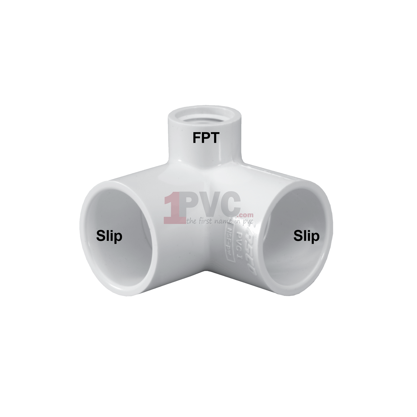 PVC 40 90° Side Outlet Elbow (Slip x Slip x FPT)