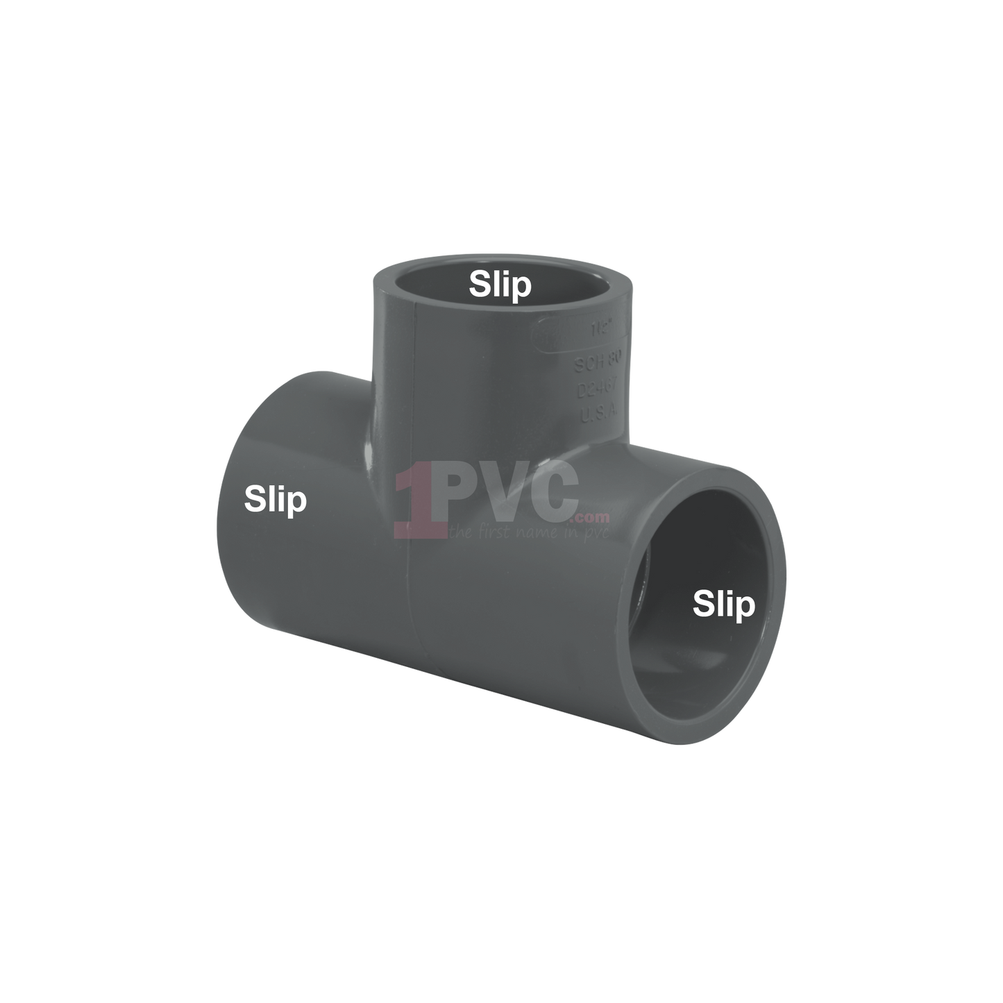 PVC 80 Tee (Slip x Slip x Slip)