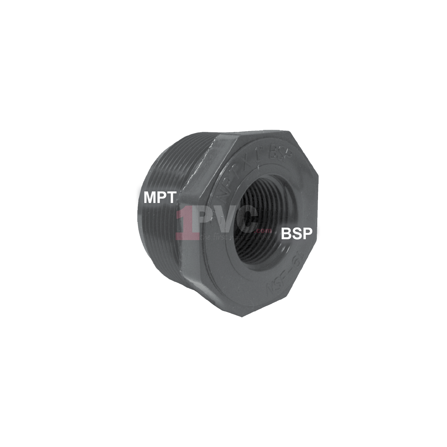 PVC 80 Reducer Bushing Flush Style (MPT x BSP)