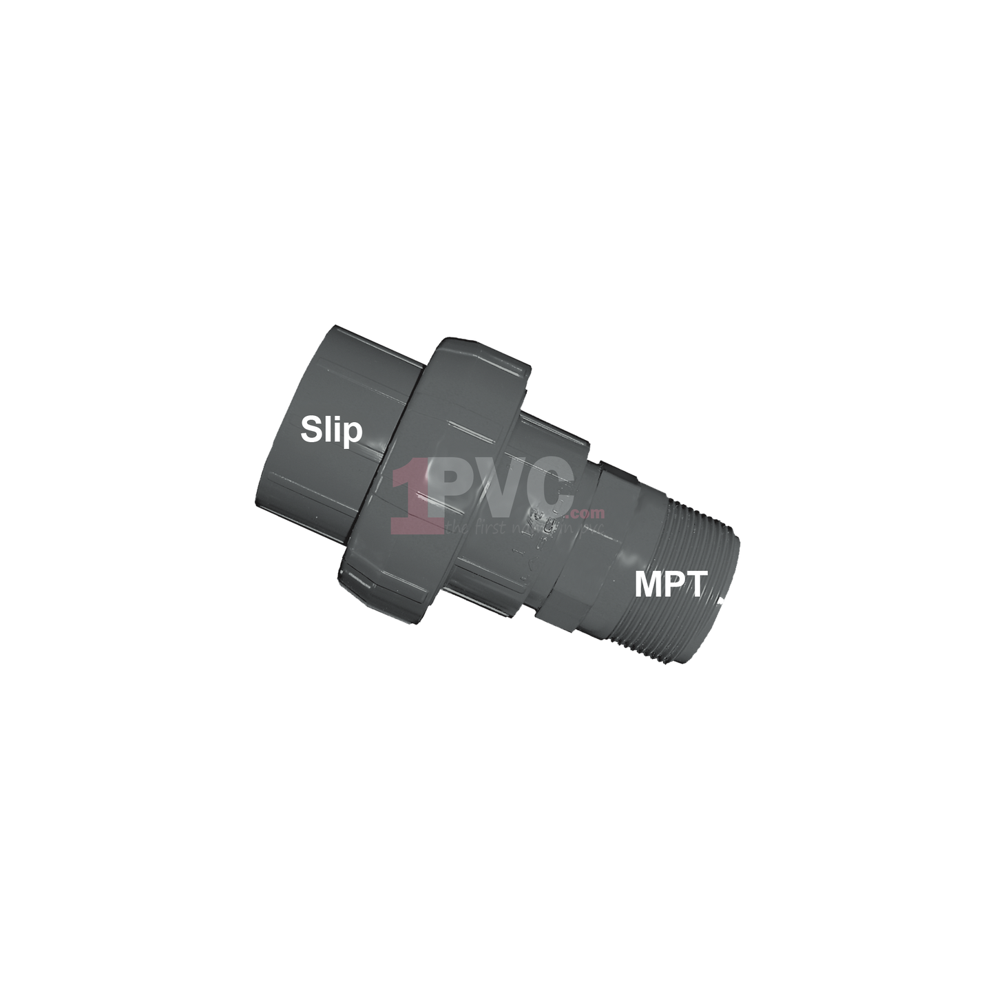PVC 80 Union O-Ring Type (Slip x MPT)